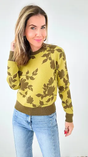 Autumn Blossom Knit Sweater