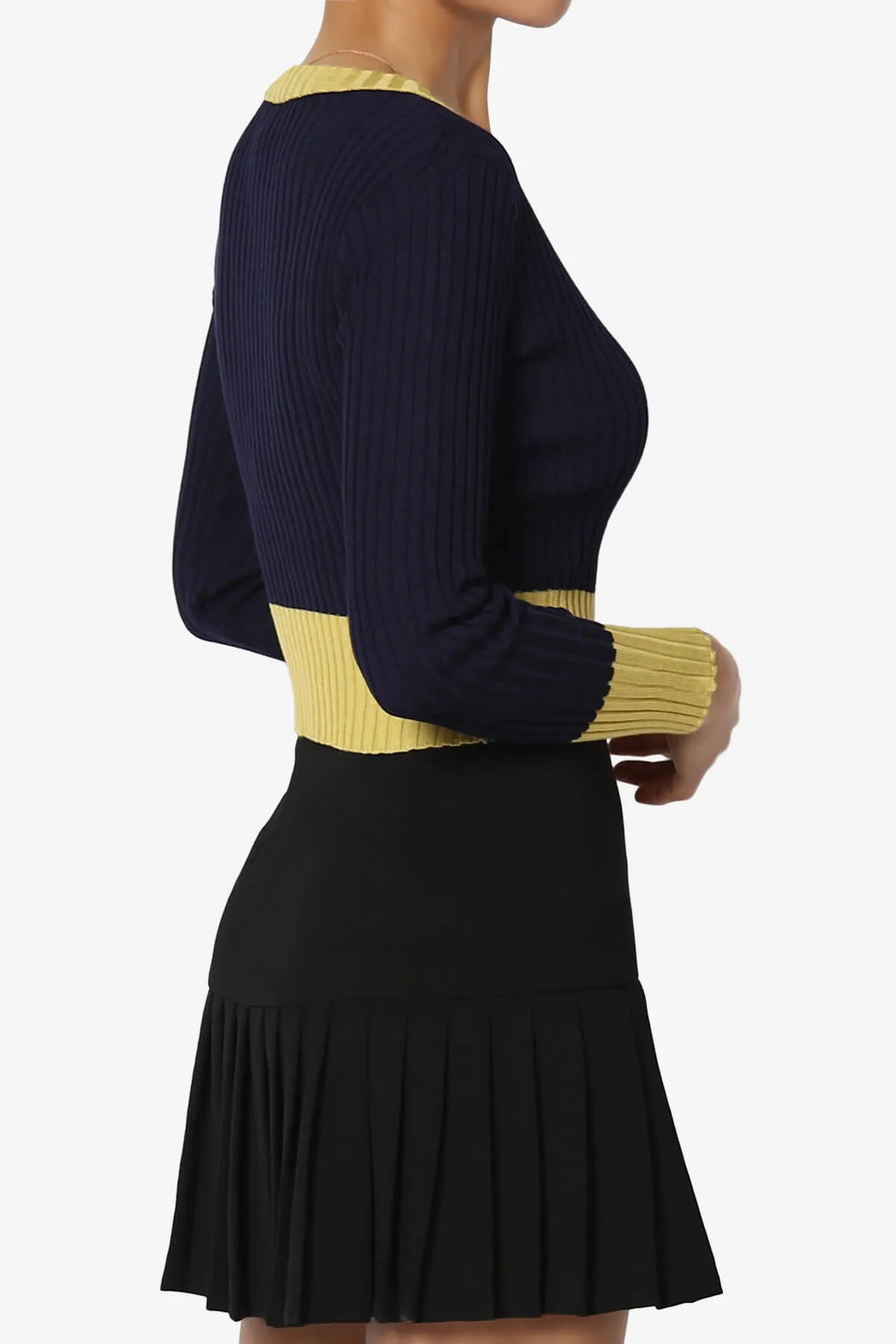 Avani Colorblock Ribbed Knit Top