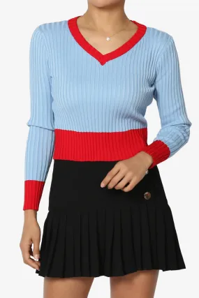 Avani Colorblock Ribbed Knit Top