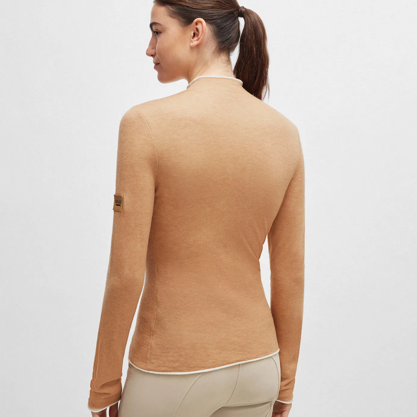 BOSS Equestrian May Turtleneck Sweater - Camel