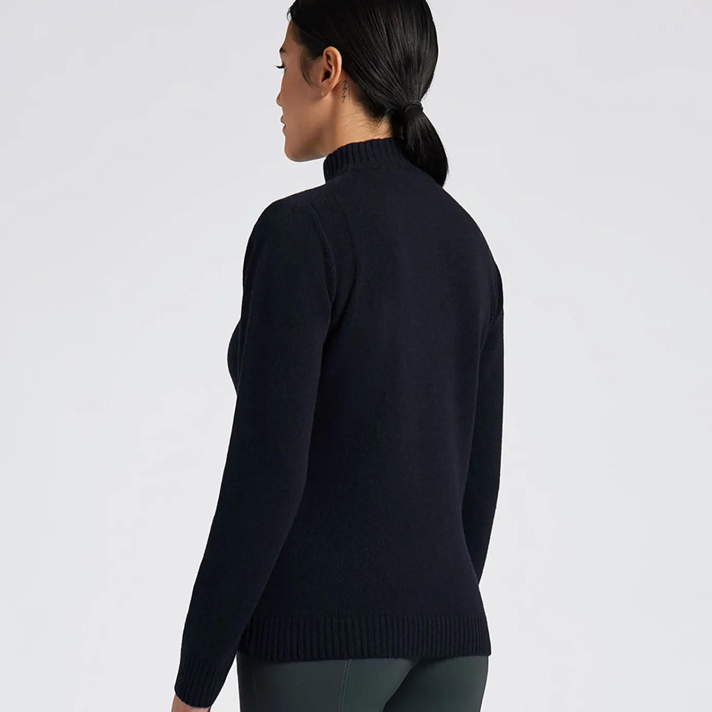 Cavalleria Toscana Lambswool Half Zip Sweater - Navy