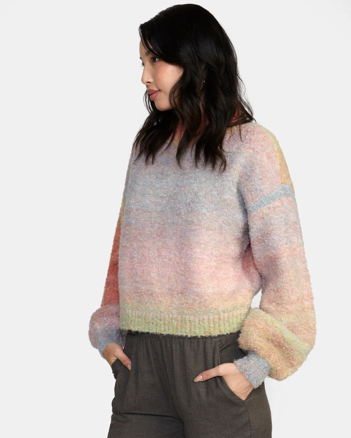 Dream Cycle Turtleneck Sweater - Apricot