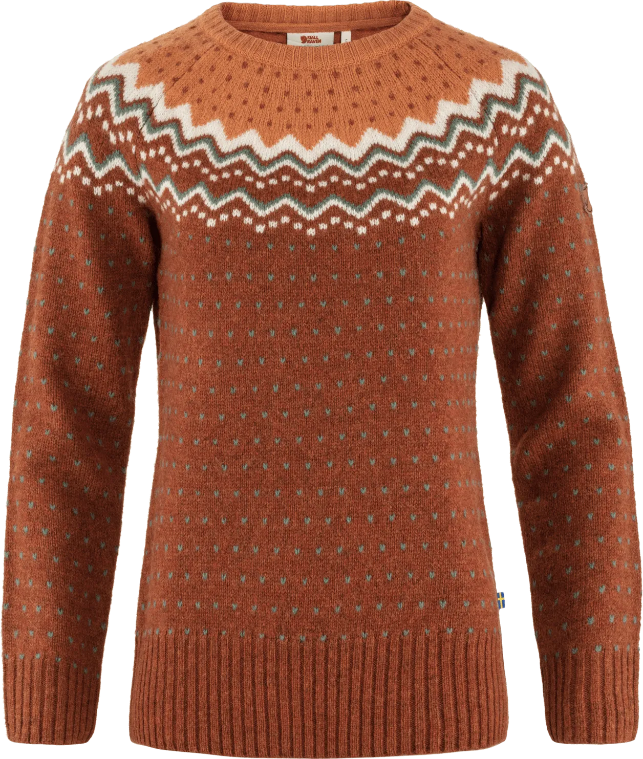 Fjällräven Women&#x27;s Övik Knit Sweater Autumn Leaf/Desert Brown | Buy Fjällräven Women&#x27;s Övik Knit Sweater Autumn Leaf/Desert Brown here | Outnorth