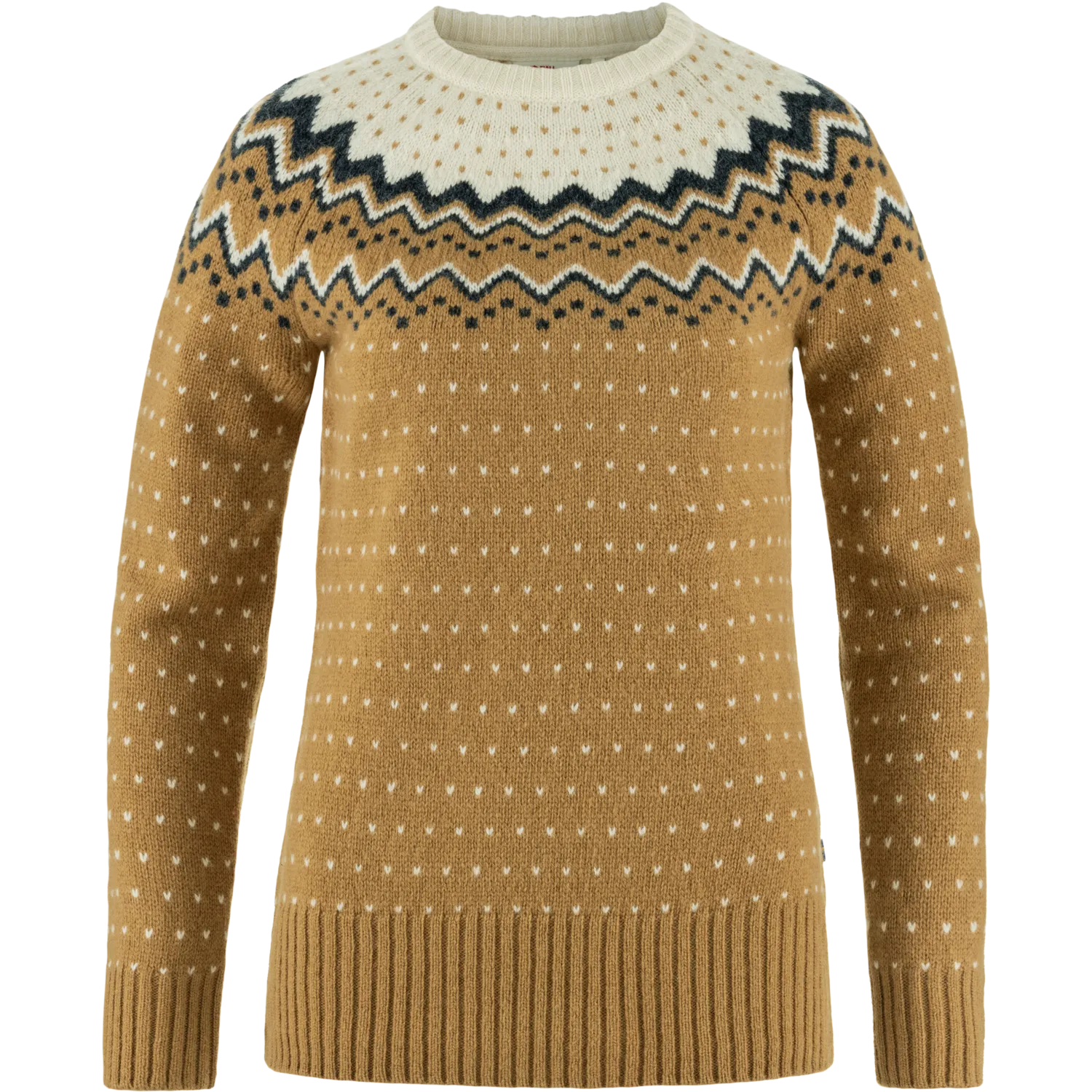 Fjällräven Women&#x27;s Övik Knit Sweater Buckwheat Brown-Chalk White | Buy Fjällräven Women&#x27;s Övik Knit Sweater Buckwheat Brown-Chalk White here | Outnorth