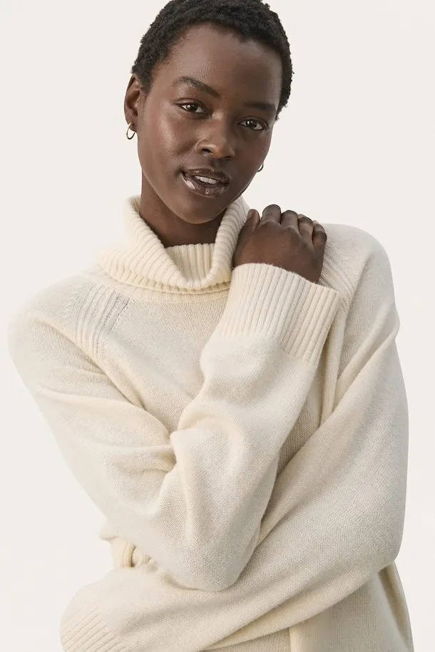 Leighton Polo Neck Sweater Birch