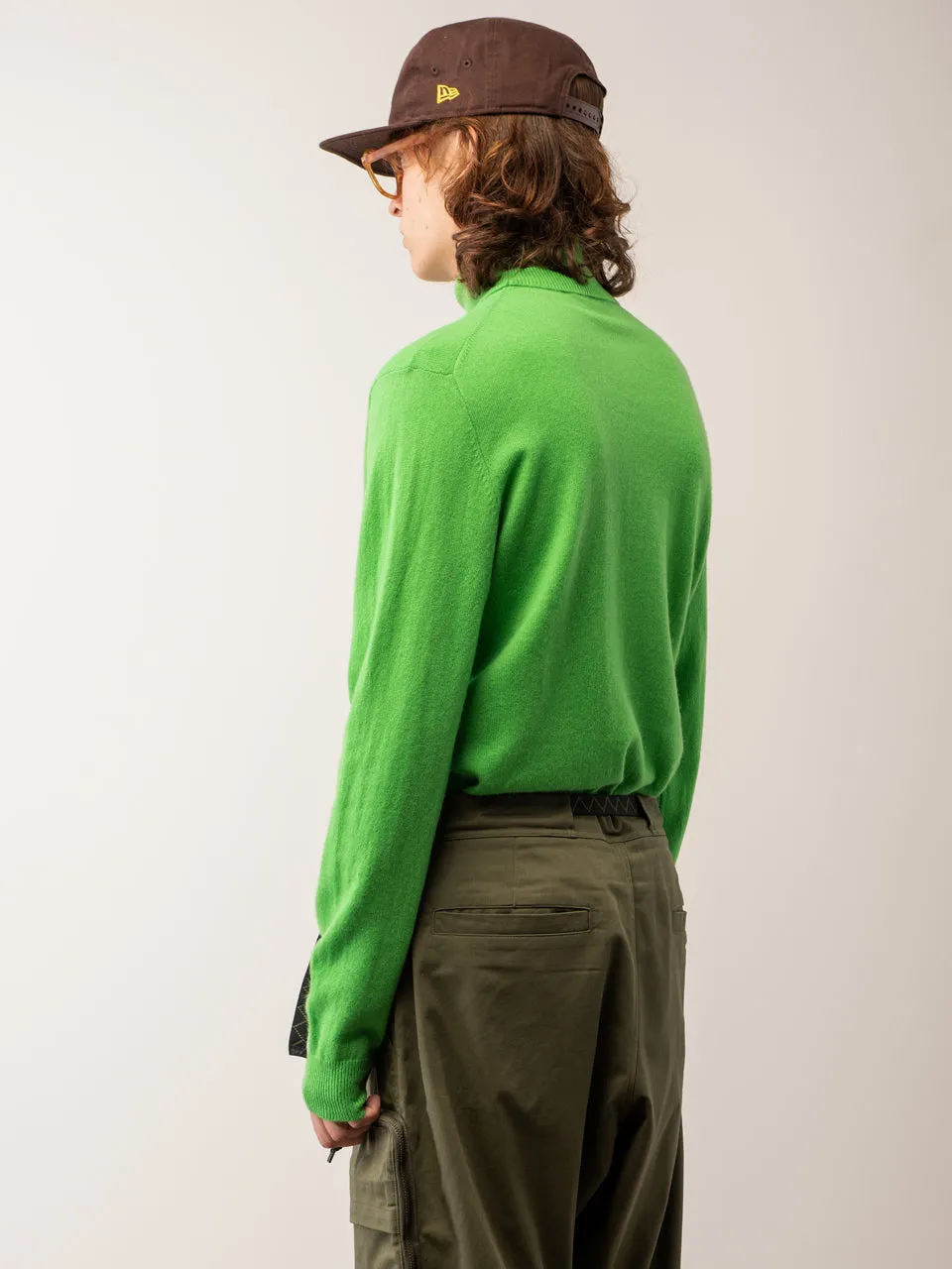 Men Turtleneck Sweater_Green