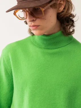 Men Turtleneck Sweater_Green