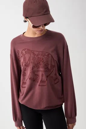 "Ganesha" Sweater (Ruby)