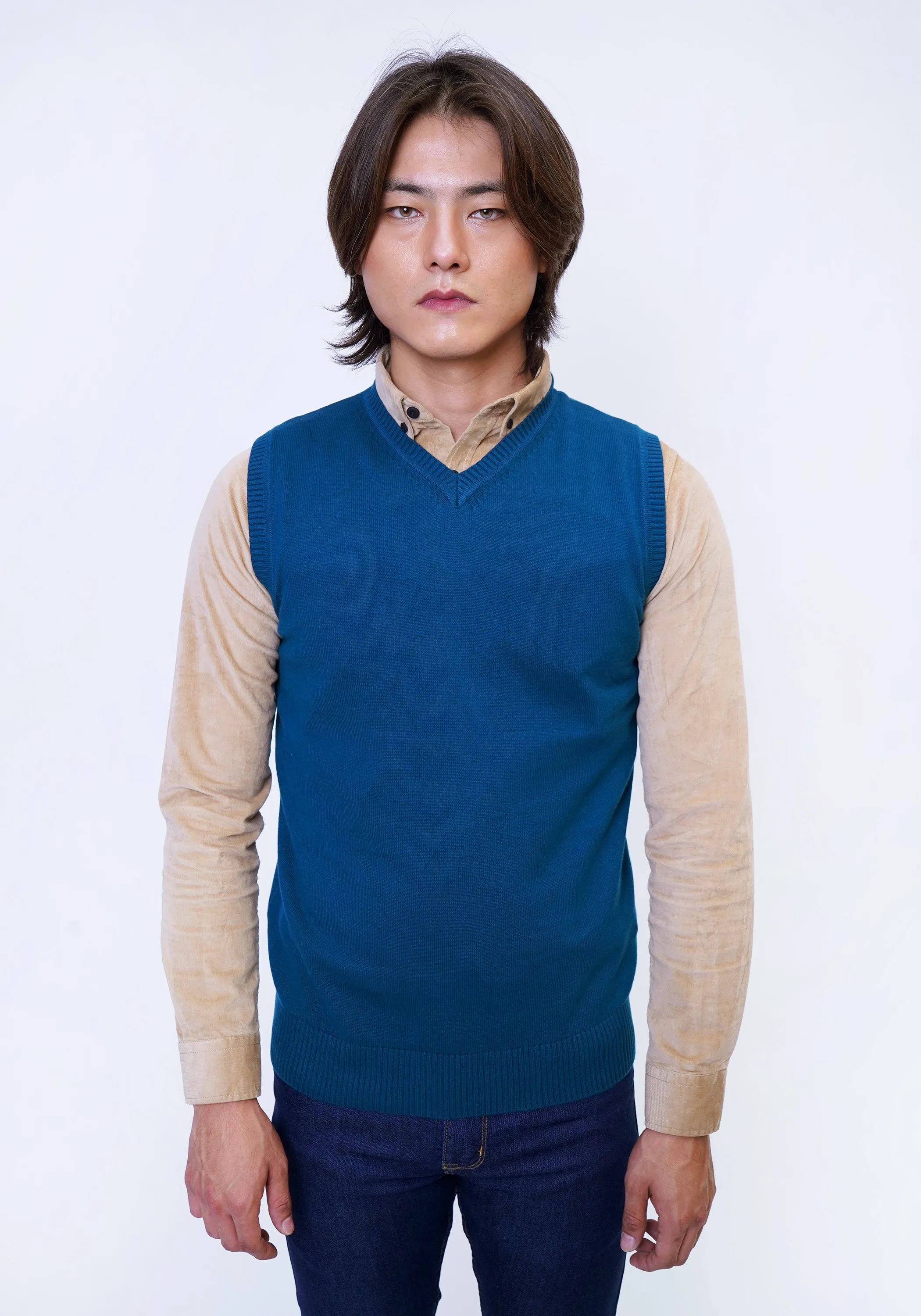 Royal Blue Sleeveless Sweater