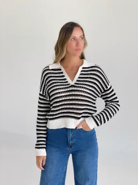 Shallot Striped Sweater