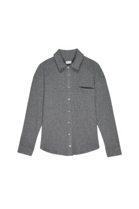 Sweater Rib Button Down , Charcoal