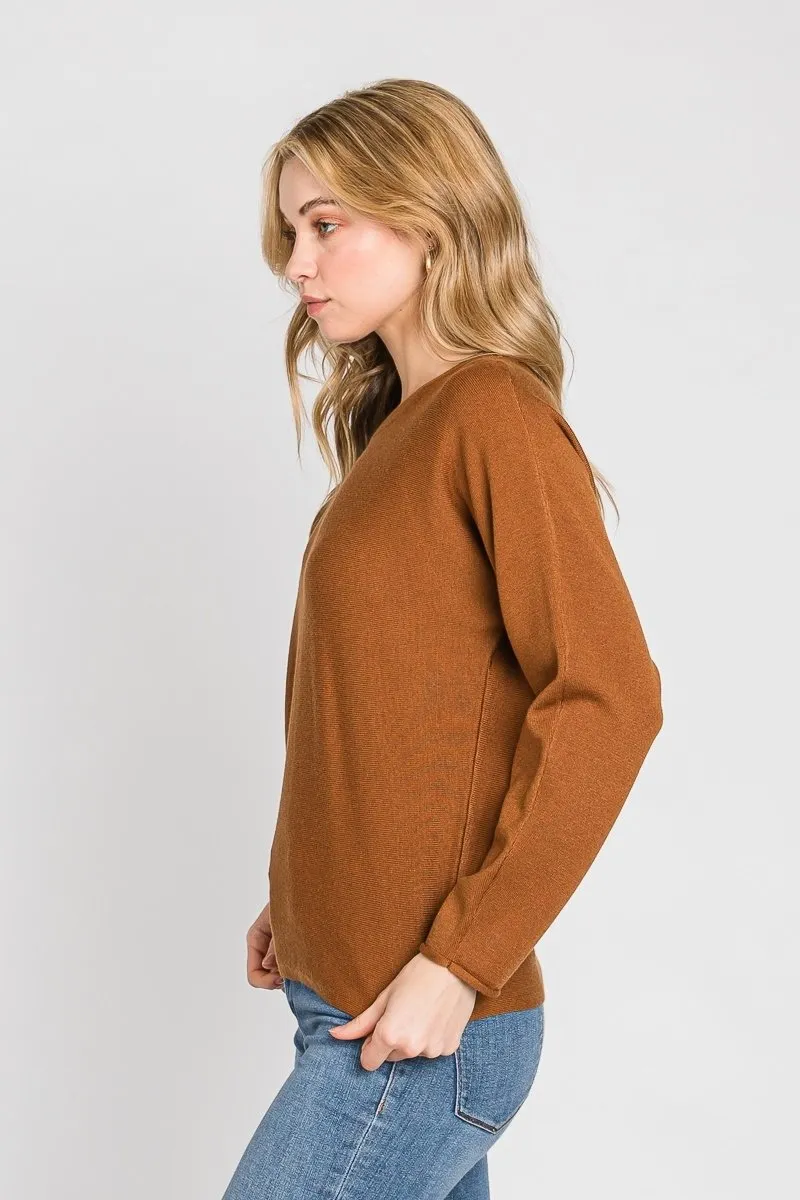 Viscose Classic Lightweight Crewneck Sweater